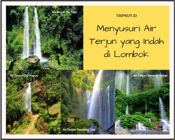 Menyusuri Air Terjun di Lombok yang Indah nan Asri